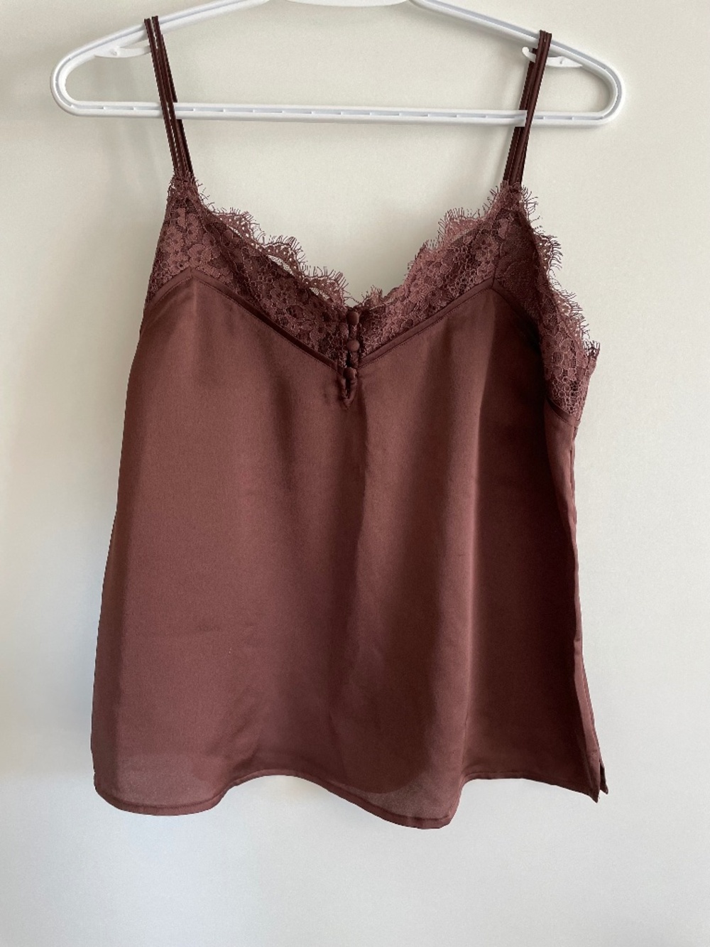 Abercrombie & Fitch Brown Lace Silk Cami